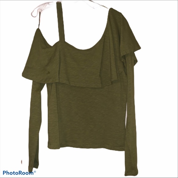 Anthropologie M Holly Asymmetrical Ruffle Top - Picture 5 of 8